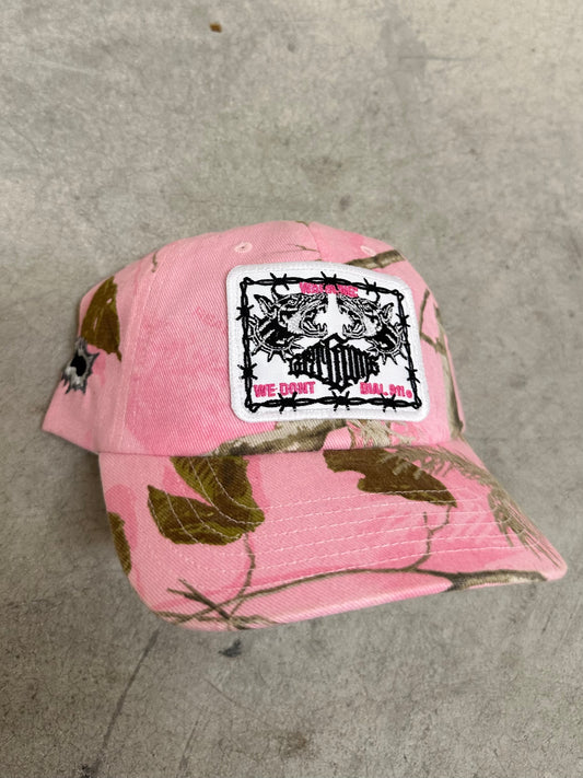 WE DON’T DIALL 911 HAT |PINK CAMO|
