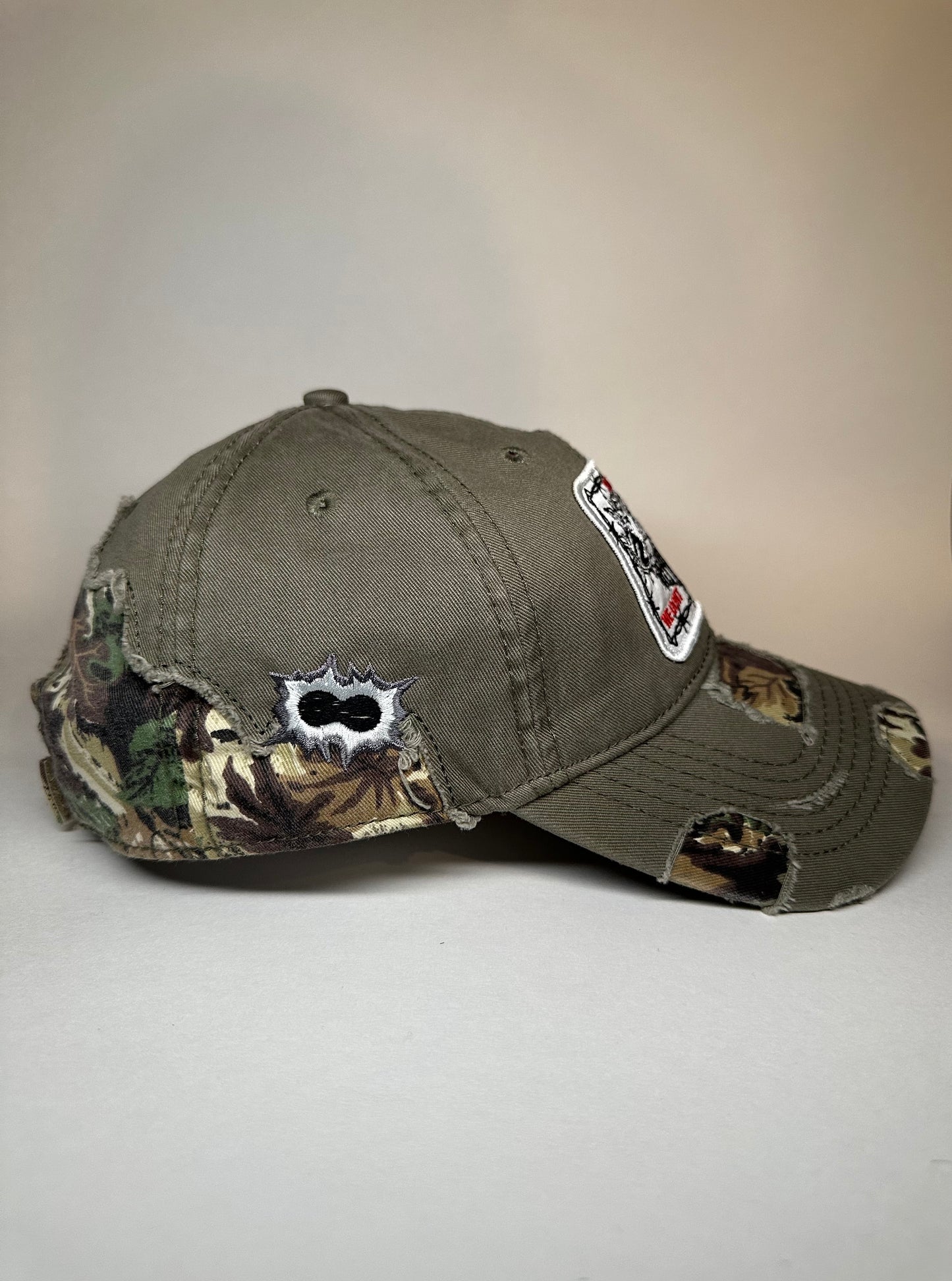 WE DON’T DIALL 911 HAT|RIPPED GREEN|