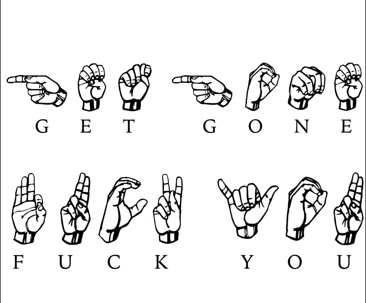 SIGN LANGUAGE TEE |BLACK|